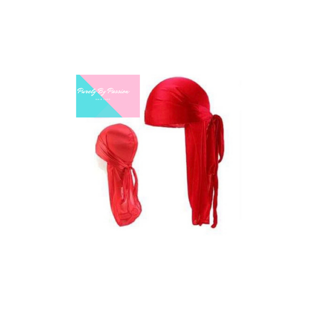 Crimson Red Durags - PURELY BY PASSION